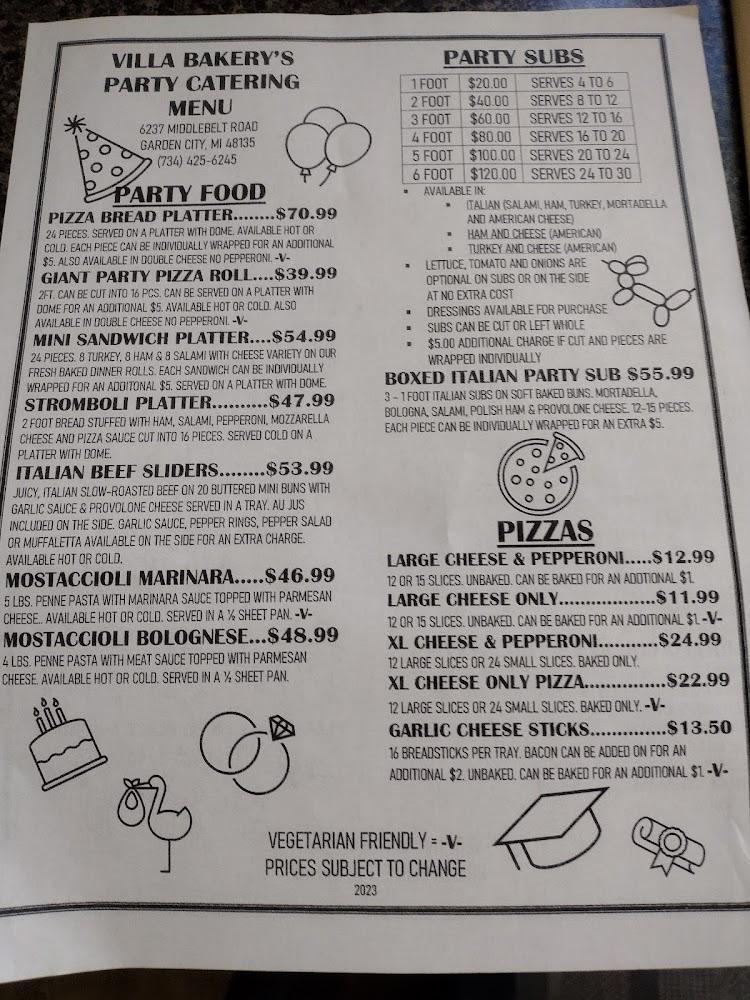 Villa Bakery Menu image 4